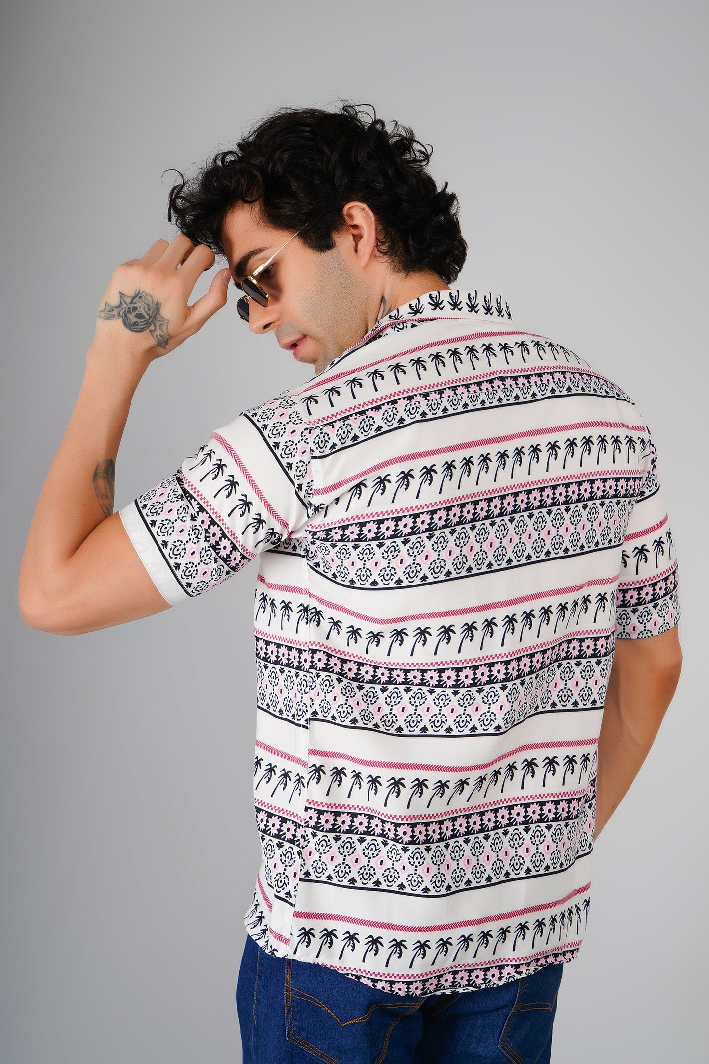 Summer Vibes Palm Print Shirt
