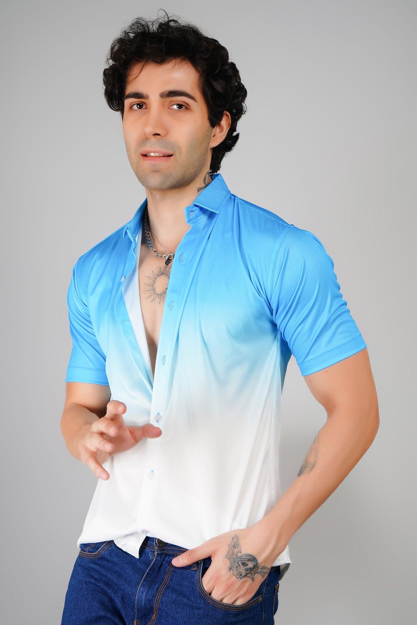 Azure Drift Ombre Shirt