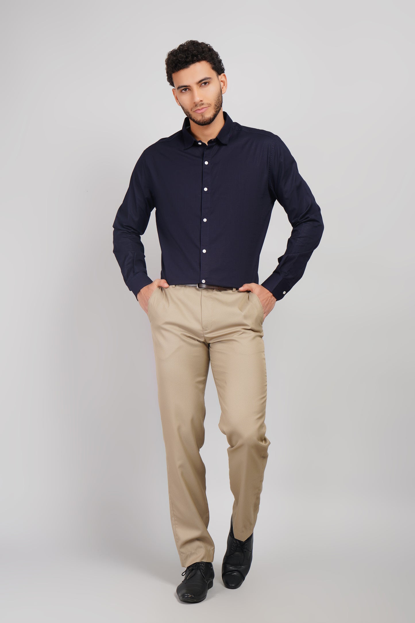 Rarerz Navy Linen Cotton White Statement Men's Shirt