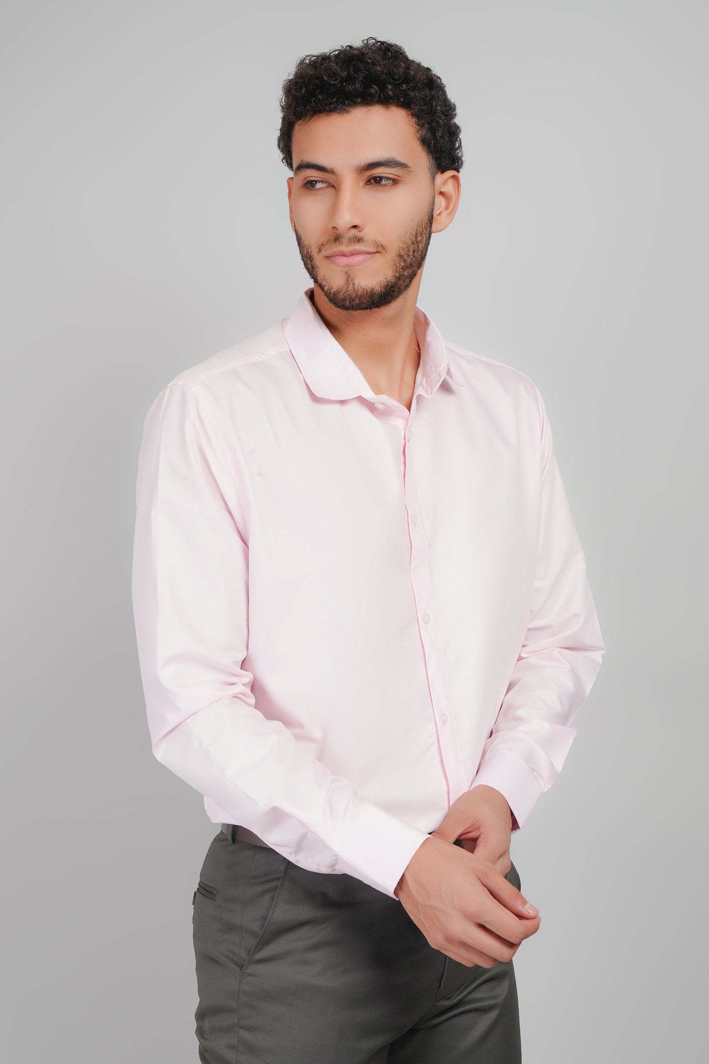 Dawn Pink Cotton Slub Regular Fit Men's Shirt