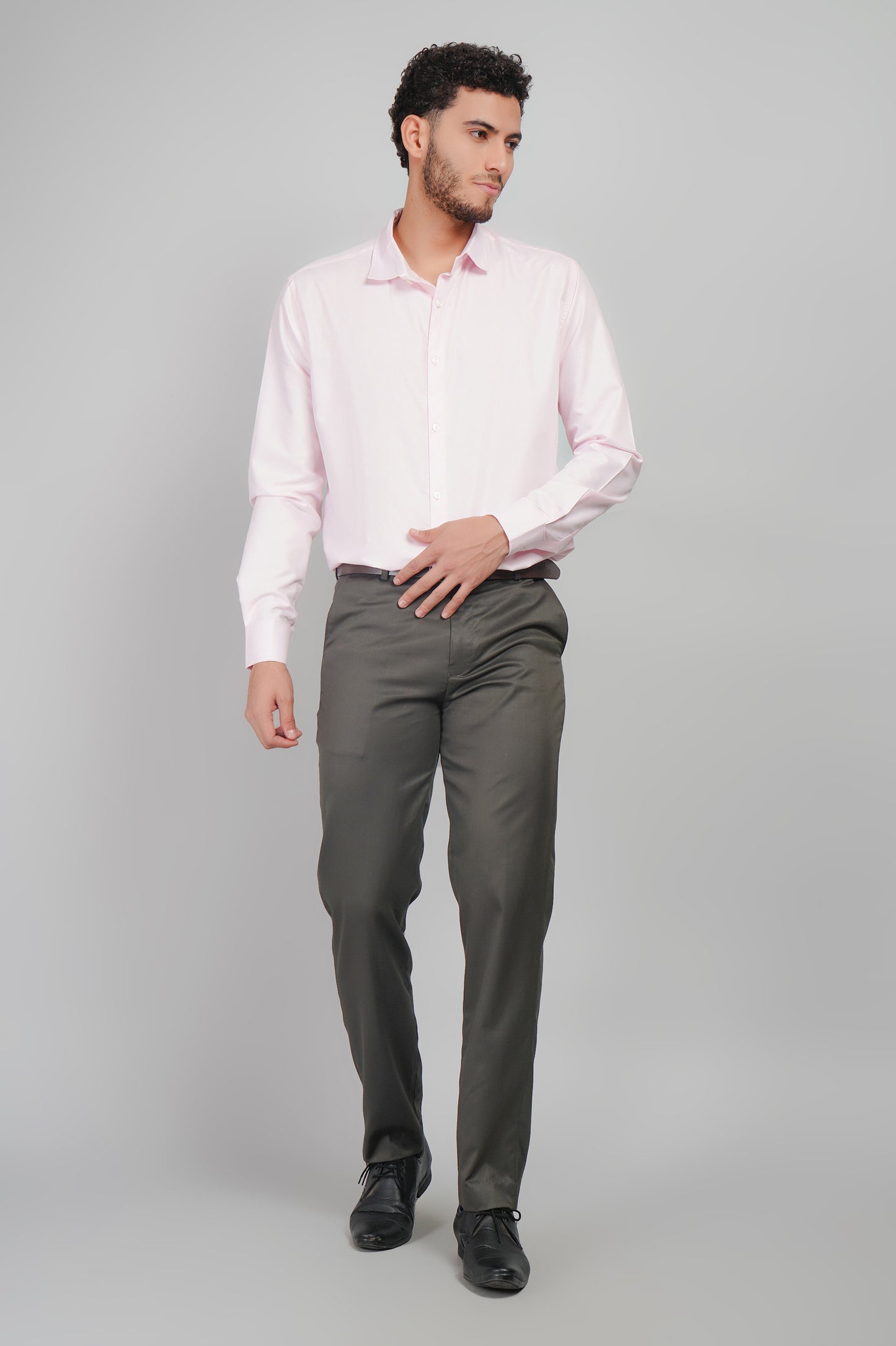 Dawn Pink Cotton Slub Regular Fit Men's Shirt