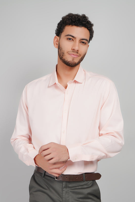 Peach Mist Giza Cotton Men's Shirt