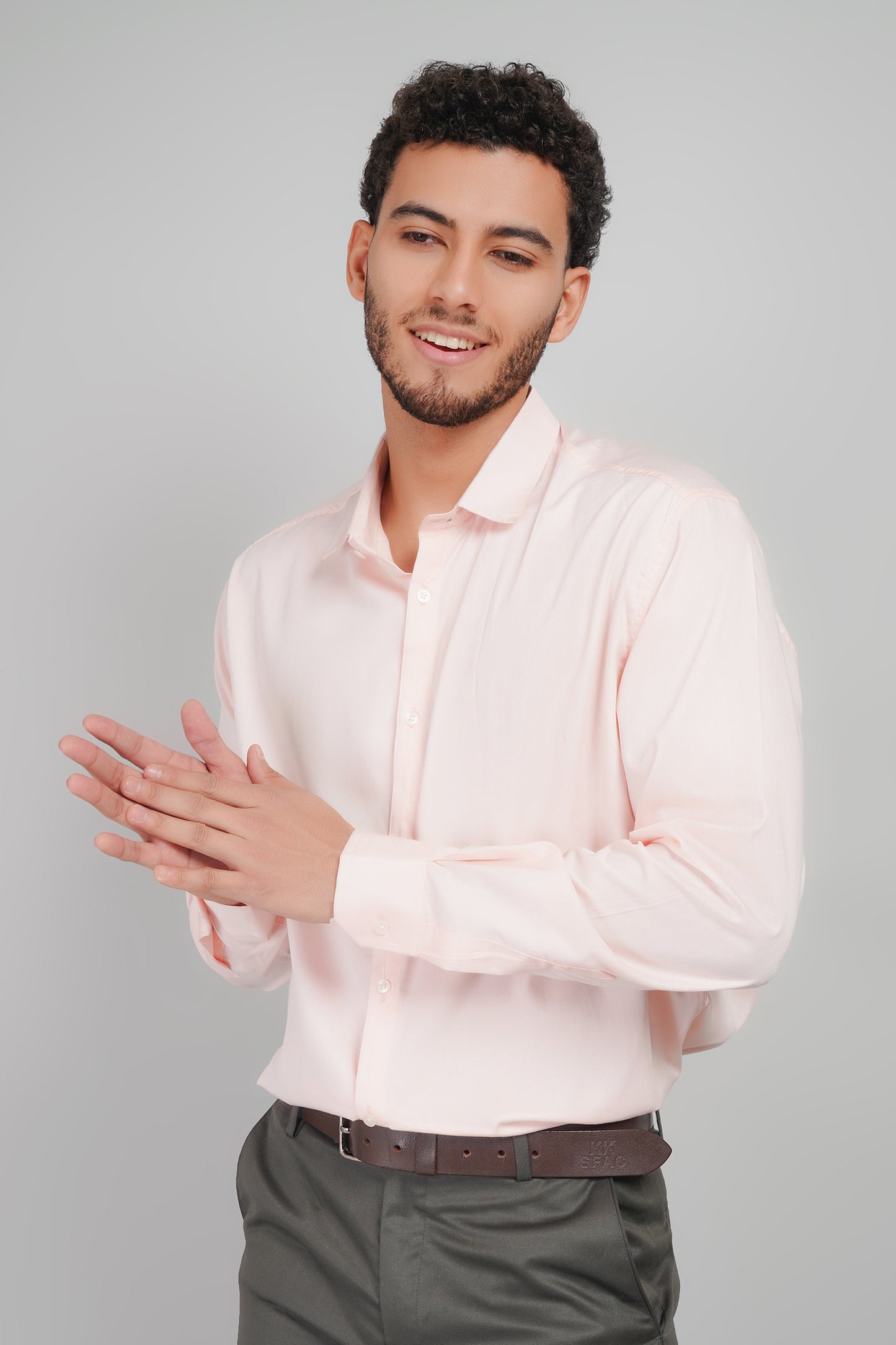 Peach Mist Giza Cotton Men's Shirt