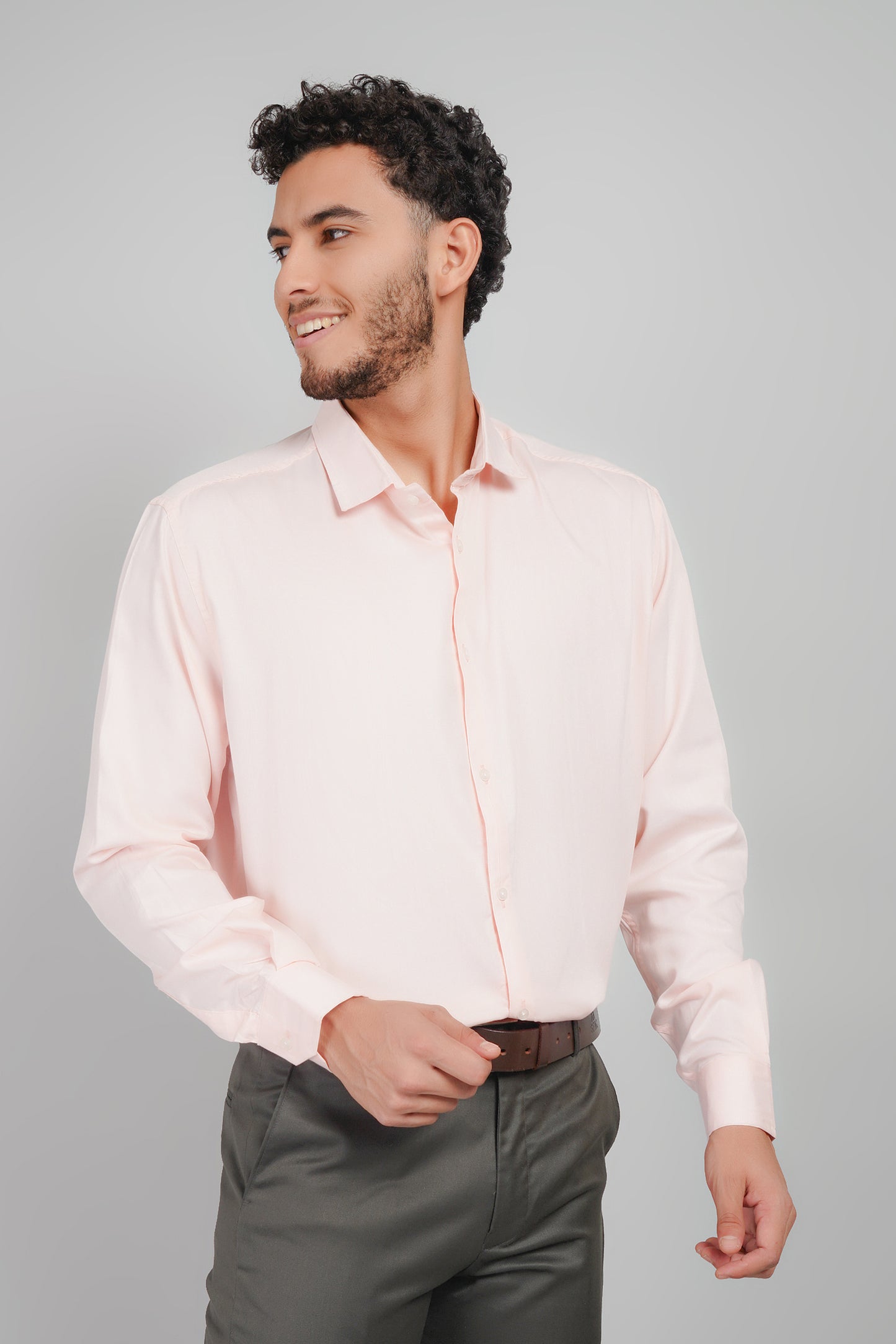 Peach Mist Giza Cotton Men's Shirt