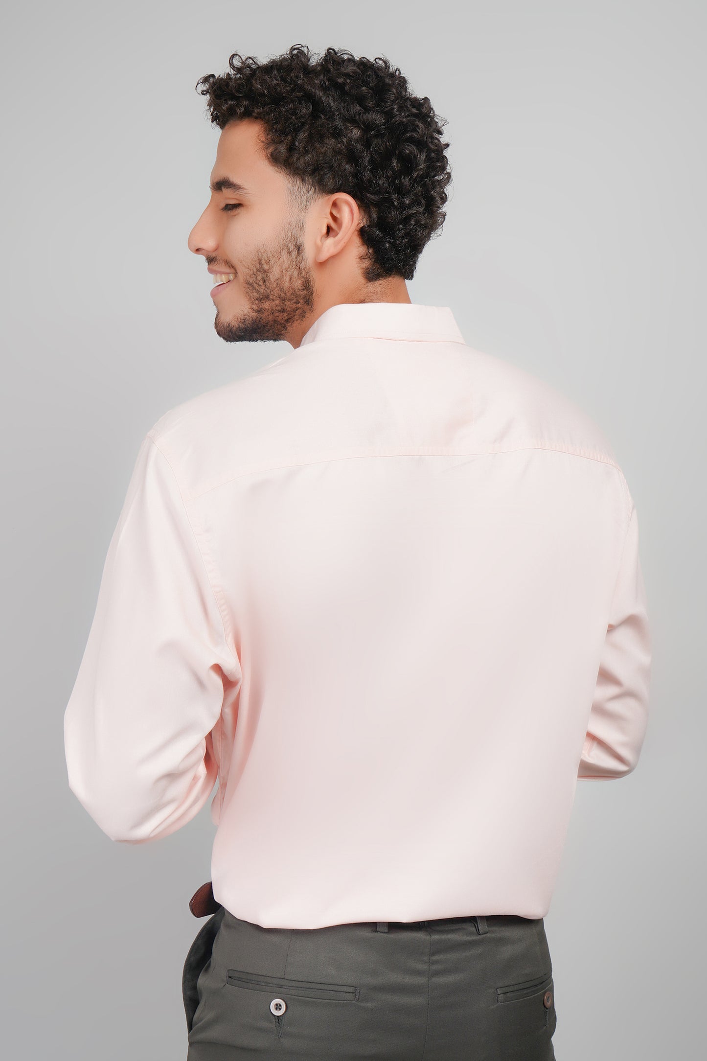 Peach Mist Giza Cotton Men's Shirt