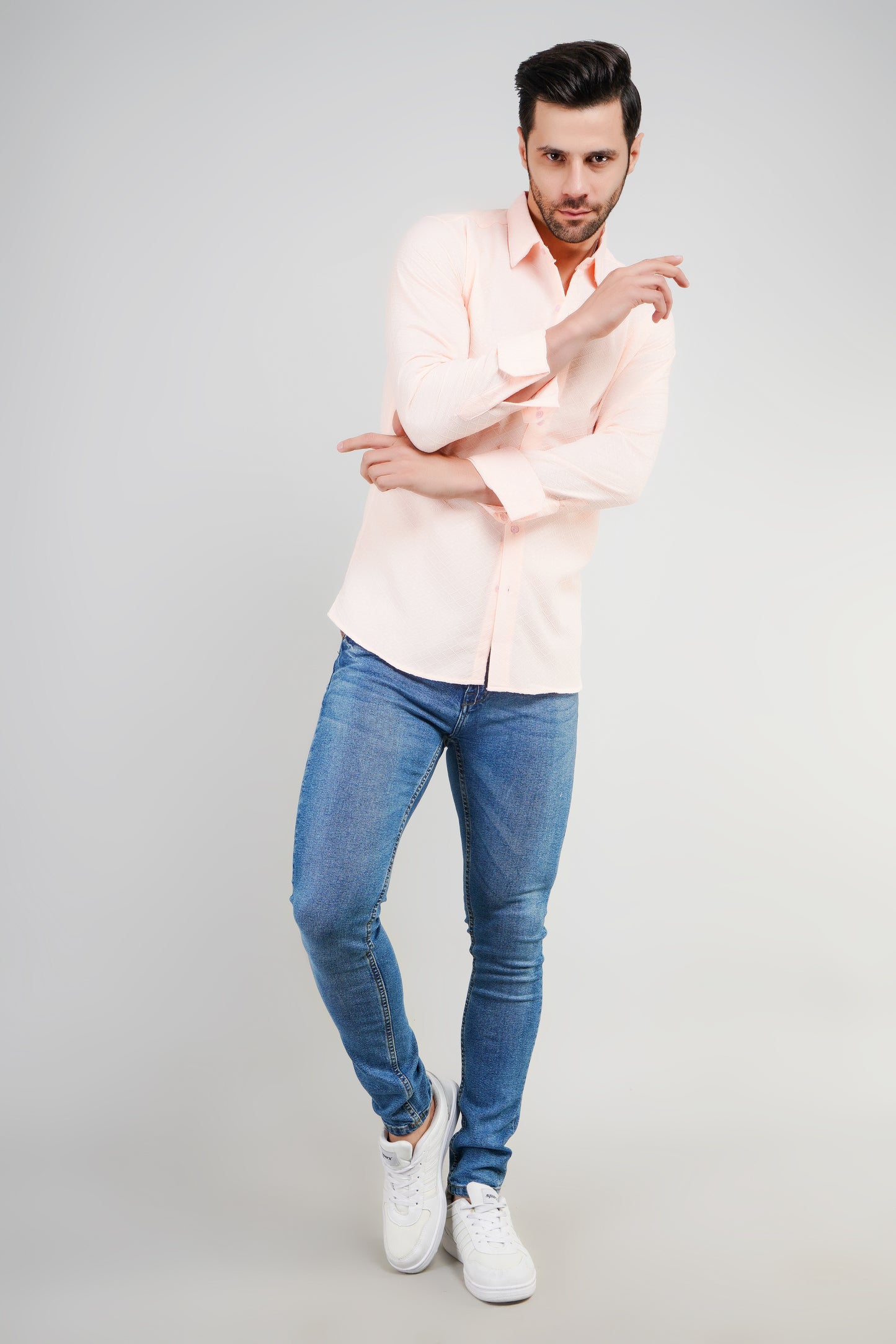 Dusty Peach Textured Shirt