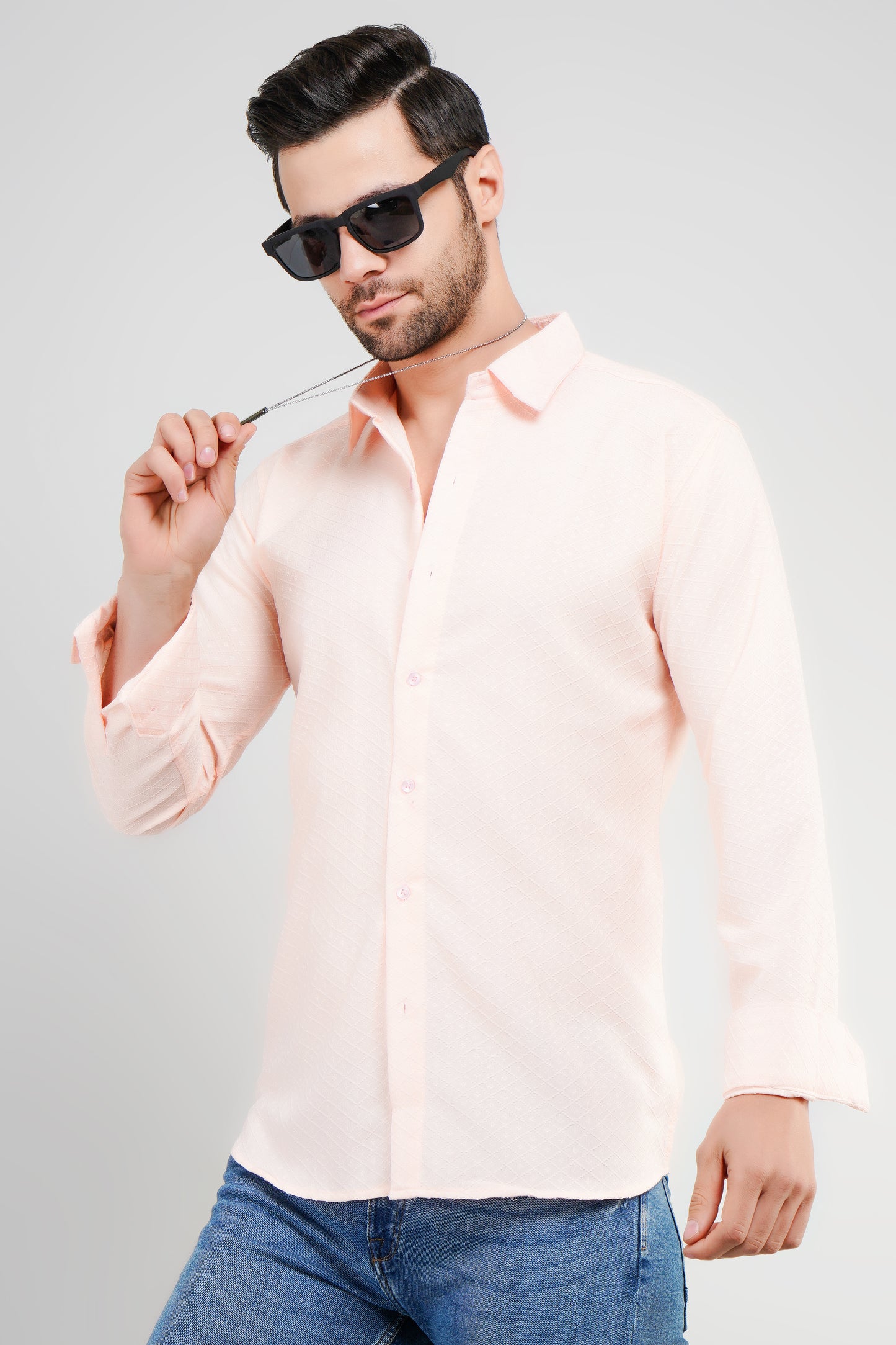 Dusty Peach Textured Shirt