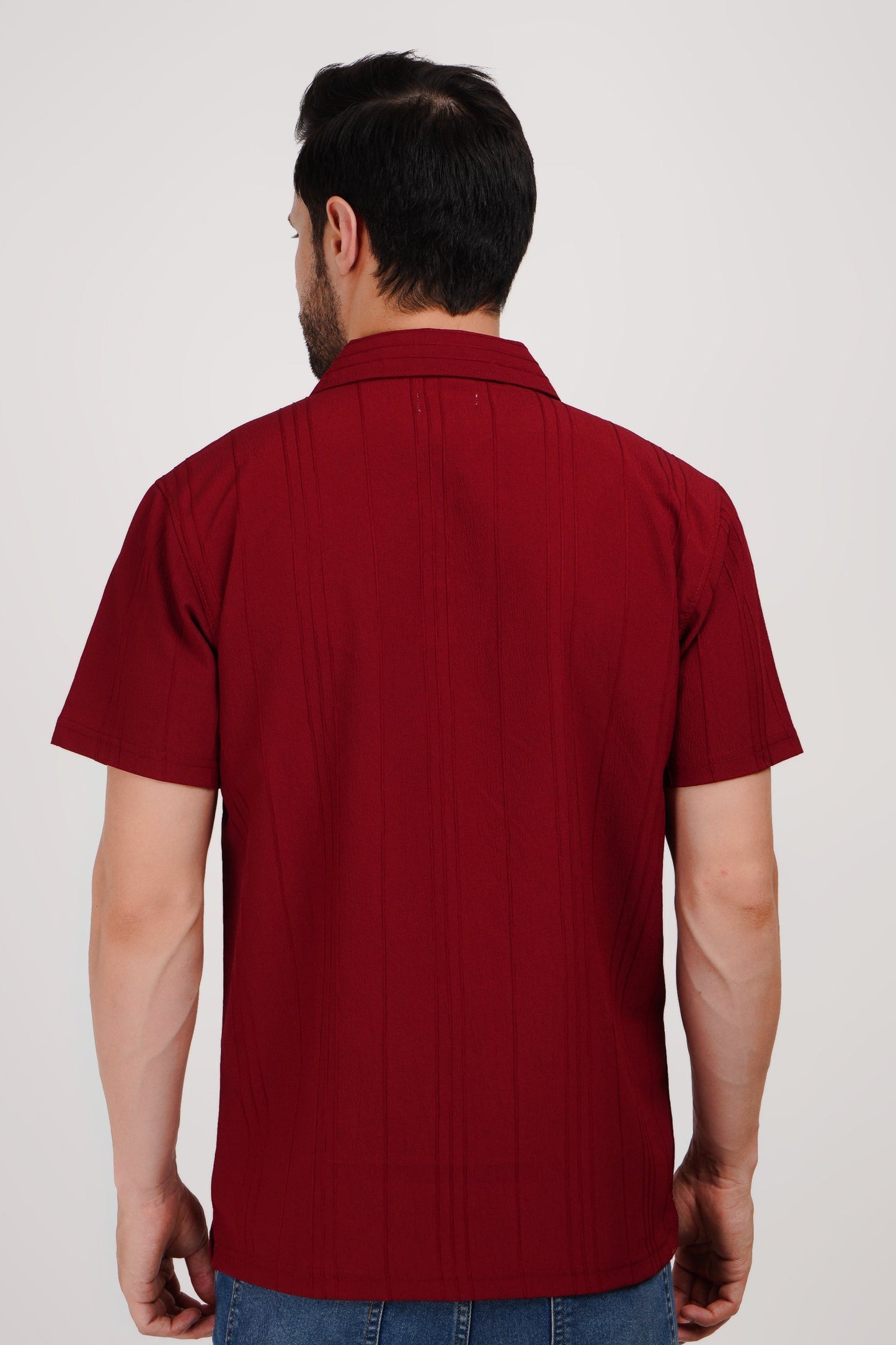 Textured Trail T-Shirt - Sangria Shade